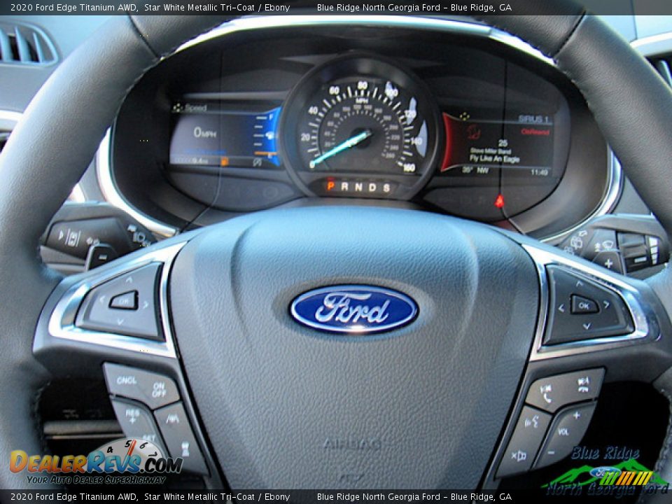 2020 Ford Edge Titanium AWD Star White Metallic Tri-Coat / Ebony Photo #17