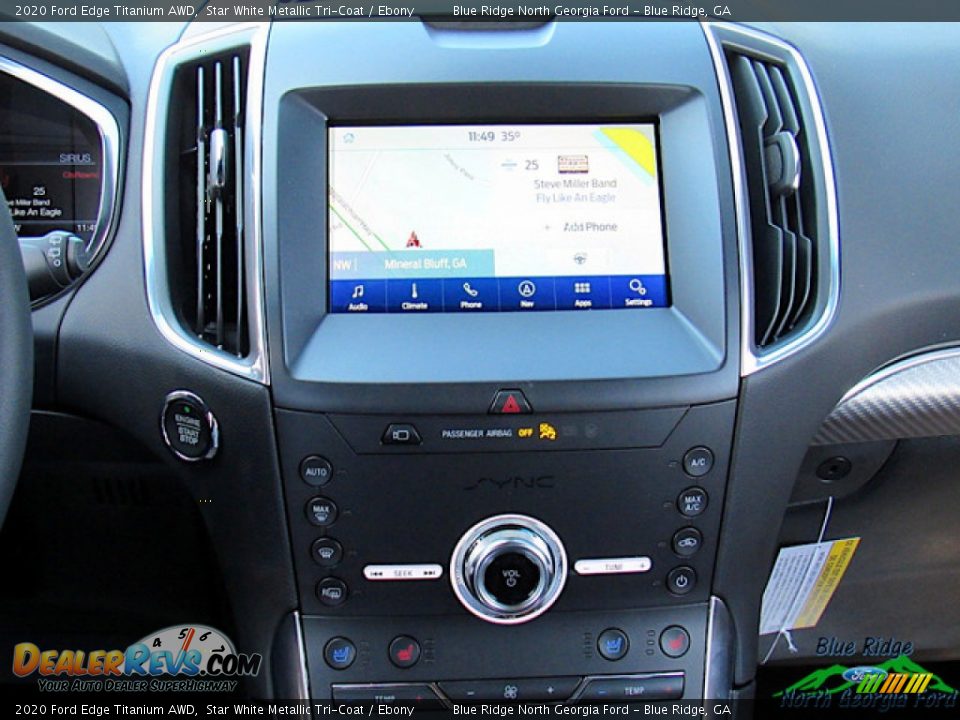 2020 Ford Edge Titanium AWD Star White Metallic Tri-Coat / Ebony Photo #18