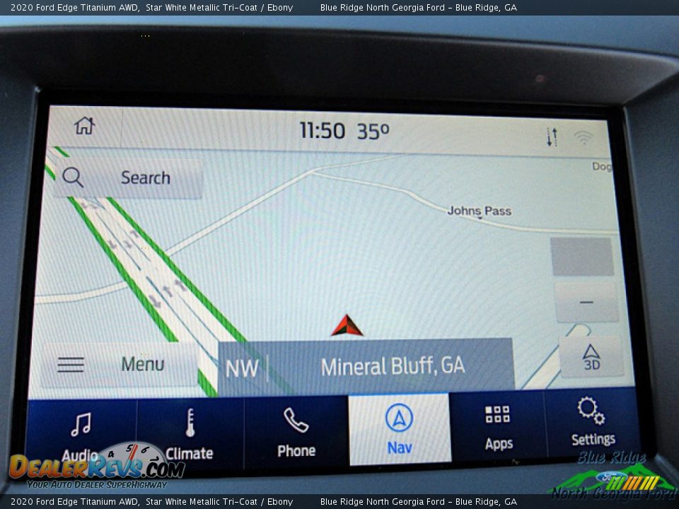 2020 Ford Edge Titanium AWD Star White Metallic Tri-Coat / Ebony Photo #20