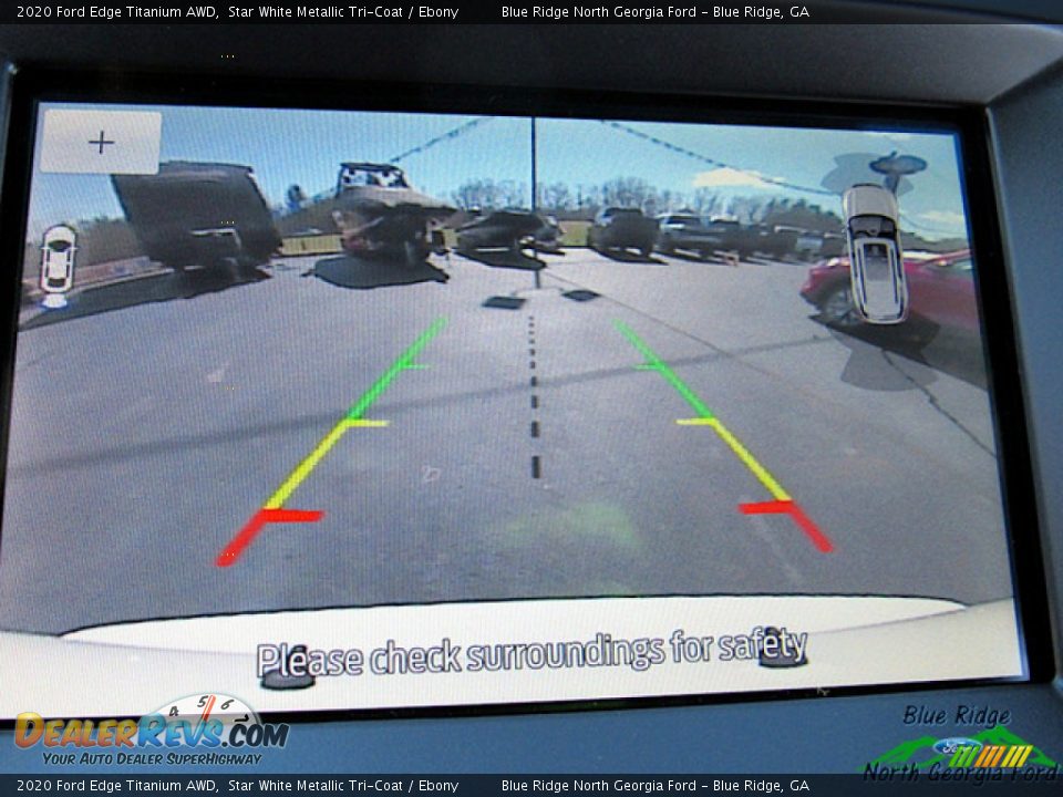2020 Ford Edge Titanium AWD Star White Metallic Tri-Coat / Ebony Photo #21