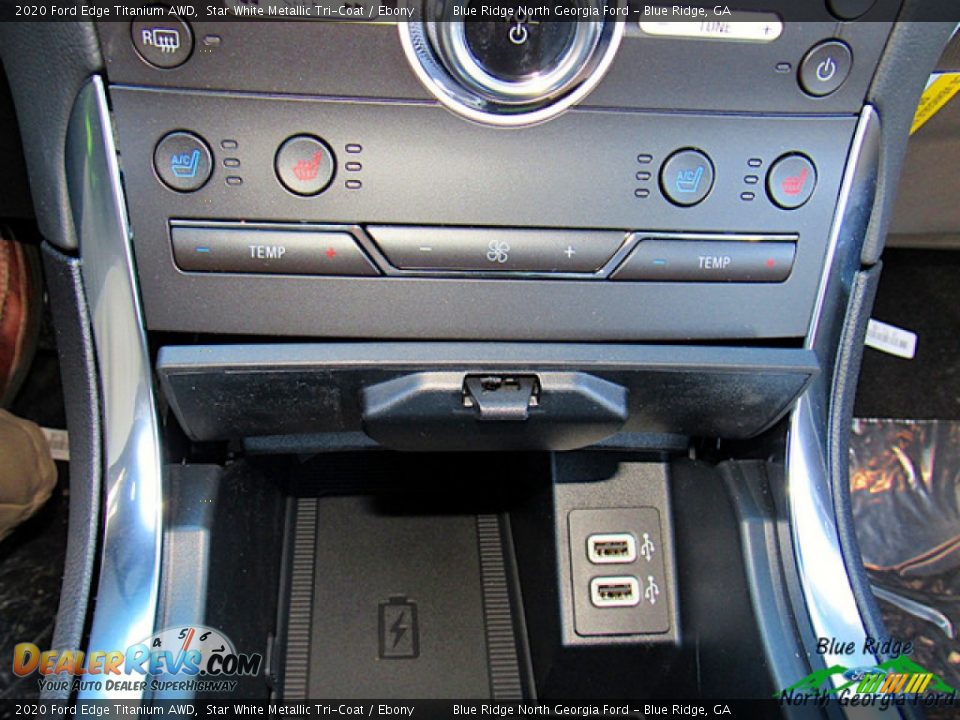 2020 Ford Edge Titanium AWD Star White Metallic Tri-Coat / Ebony Photo #22