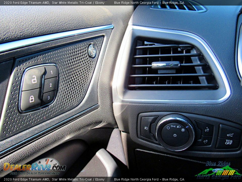 2020 Ford Edge Titanium AWD Star White Metallic Tri-Coat / Ebony Photo #23