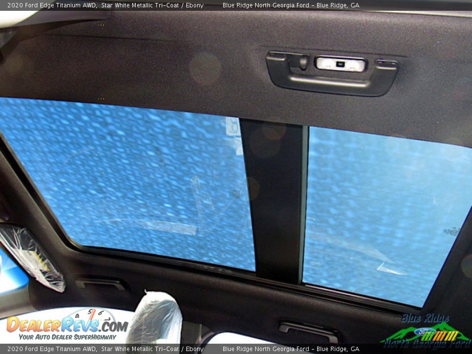 2020 Ford Edge Titanium AWD Star White Metallic Tri-Coat / Ebony Photo #24