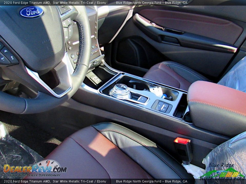 2020 Ford Edge Titanium AWD Star White Metallic Tri-Coat / Ebony Photo #26