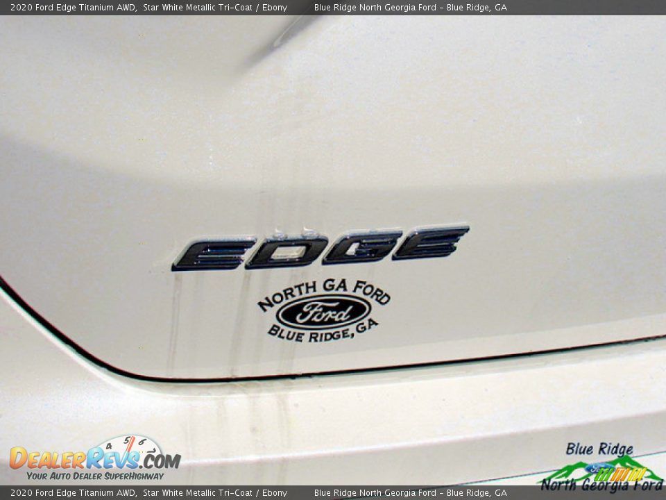 2020 Ford Edge Titanium AWD Star White Metallic Tri-Coat / Ebony Photo #35