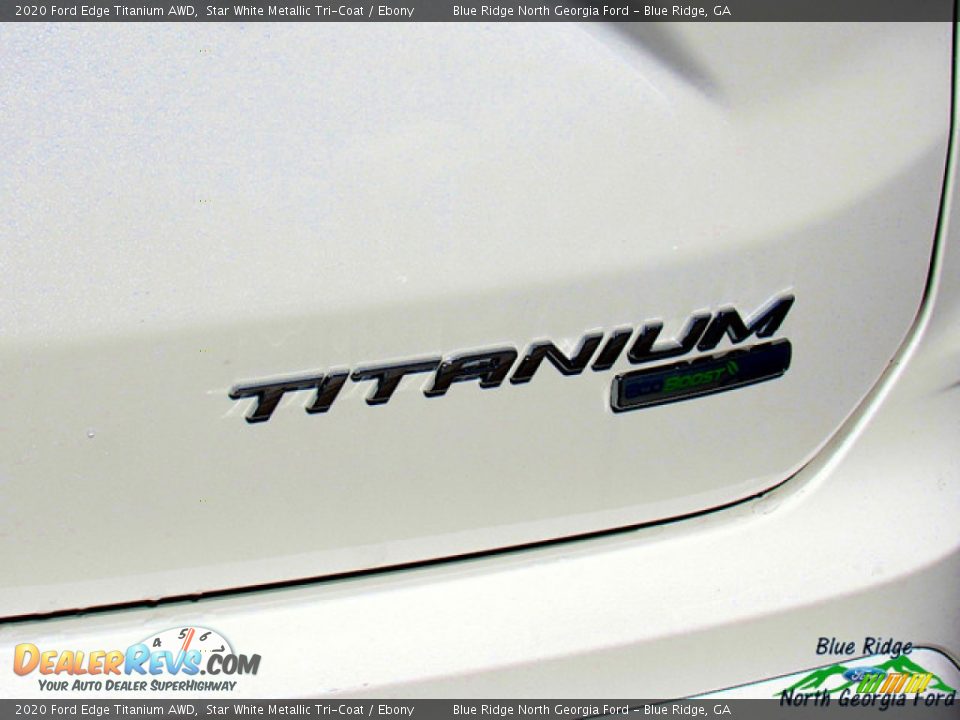 2020 Ford Edge Titanium AWD Star White Metallic Tri-Coat / Ebony Photo #36