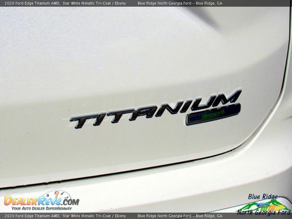 2020 Ford Edge Titanium AWD Star White Metallic Tri-Coat / Ebony Photo #36