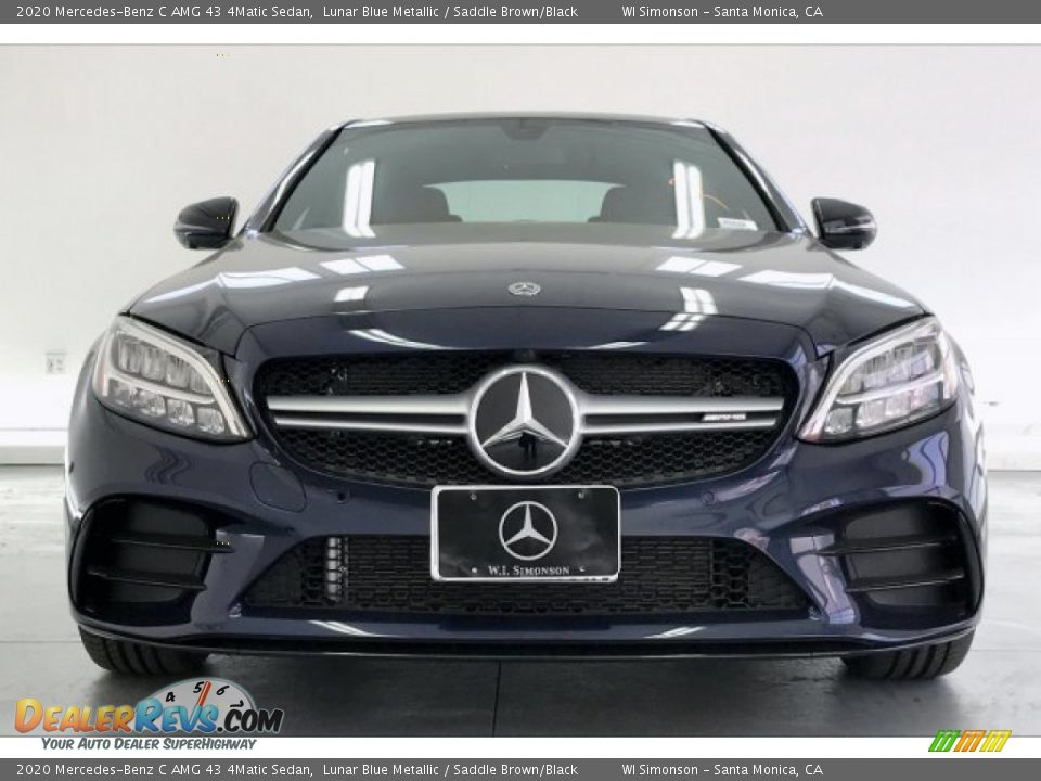 2020 Mercedes-Benz C AMG 43 4Matic Sedan Lunar Blue Metallic / Saddle Brown/Black Photo #2