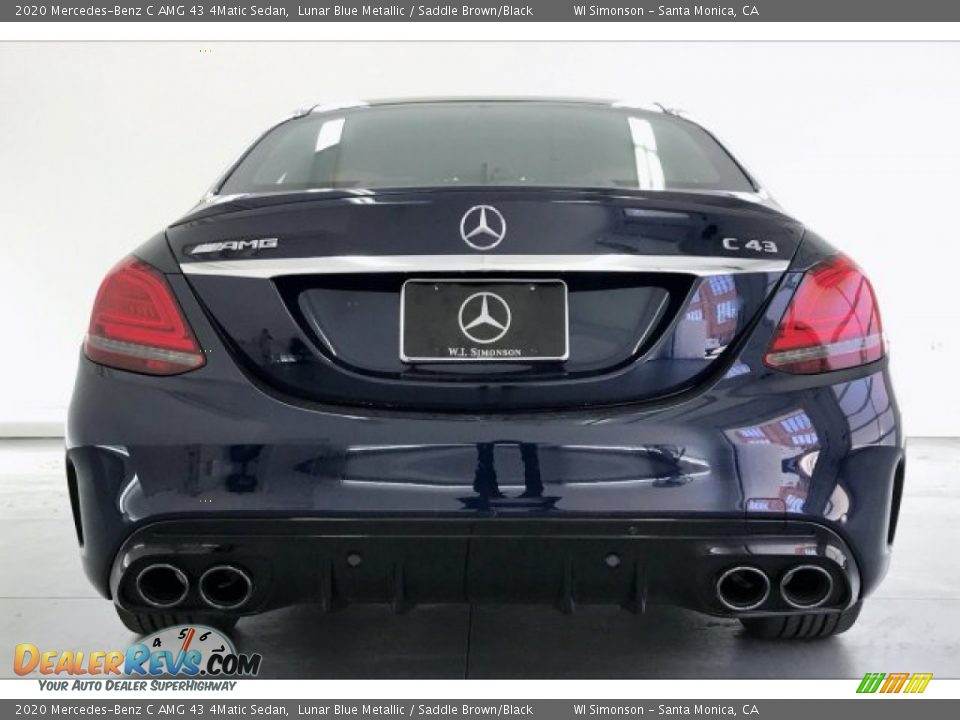 2020 Mercedes-Benz C AMG 43 4Matic Sedan Lunar Blue Metallic / Saddle Brown/Black Photo #3