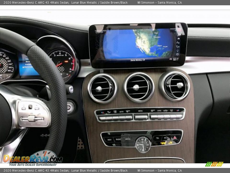 2020 Mercedes-Benz C AMG 43 4Matic Sedan Lunar Blue Metallic / Saddle Brown/Black Photo #5