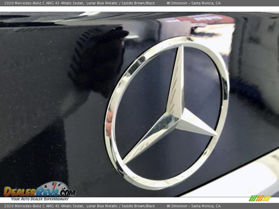 2020 Mercedes-Benz C AMG 43 4Matic Sedan Lunar Blue Metallic / Saddle Brown/Black Photo #7