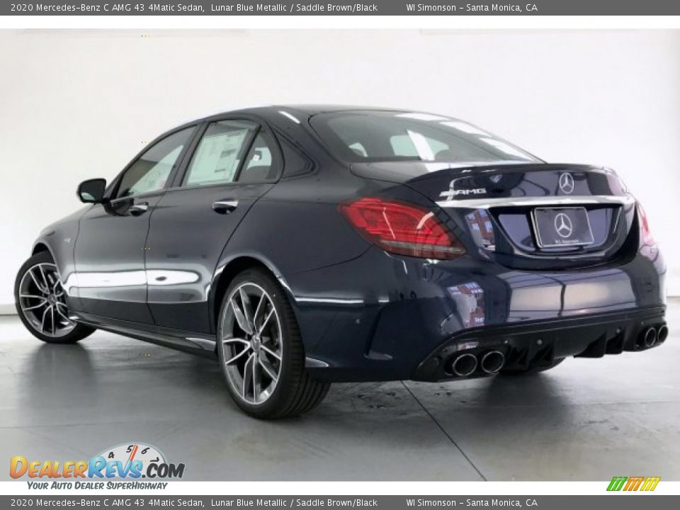 2020 Mercedes-Benz C AMG 43 4Matic Sedan Lunar Blue Metallic / Saddle Brown/Black Photo #10