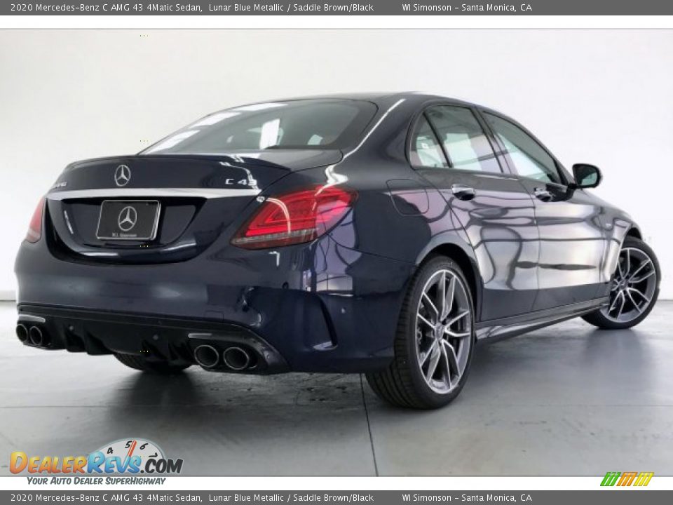 2020 Mercedes-Benz C AMG 43 4Matic Sedan Lunar Blue Metallic / Saddle Brown/Black Photo #16