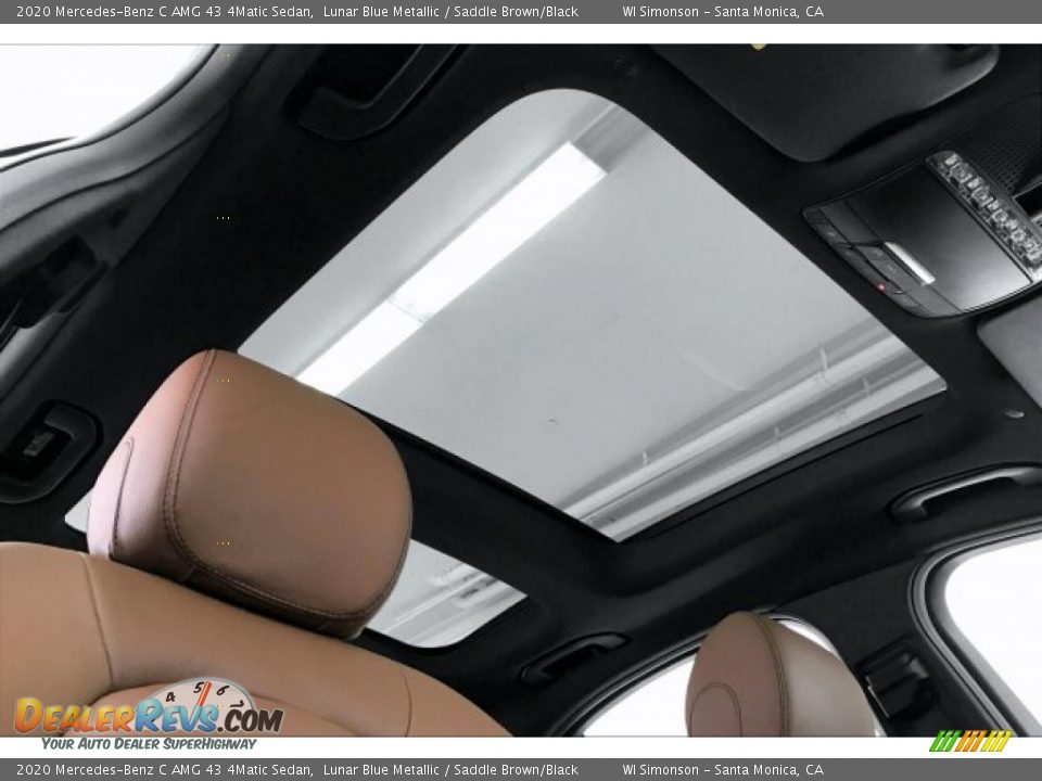2020 Mercedes-Benz C AMG 43 4Matic Sedan Lunar Blue Metallic / Saddle Brown/Black Photo #29