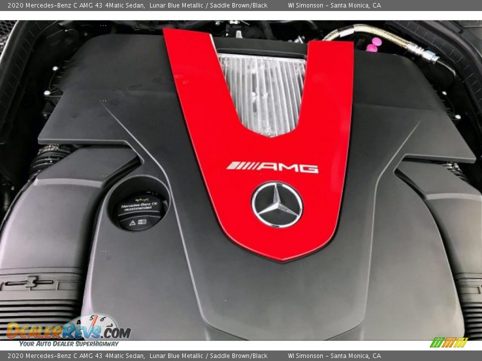 2020 Mercedes-Benz C AMG 43 4Matic Sedan Lunar Blue Metallic / Saddle Brown/Black Photo #31