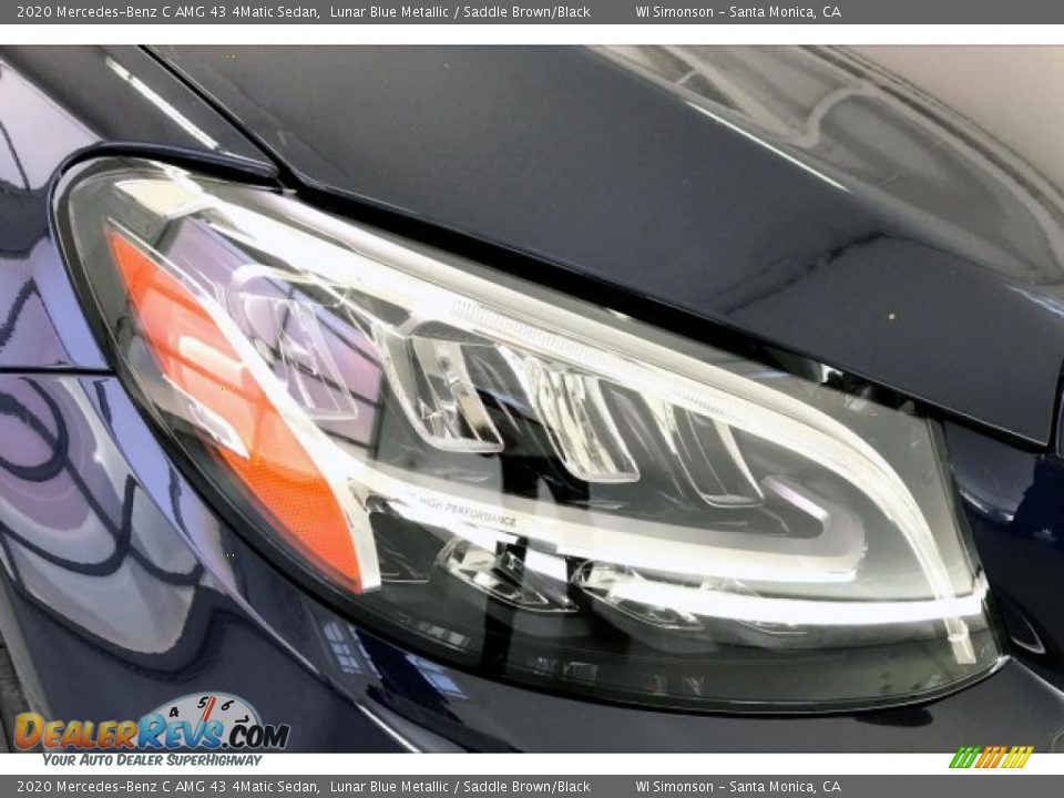 2020 Mercedes-Benz C AMG 43 4Matic Sedan Lunar Blue Metallic / Saddle Brown/Black Photo #32