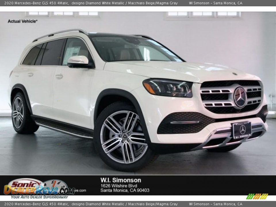 2020 Mercedes-Benz GLS 450 4Matic designo Diamond White Metallic / Macchiato Beige/Magma Gray Photo #1