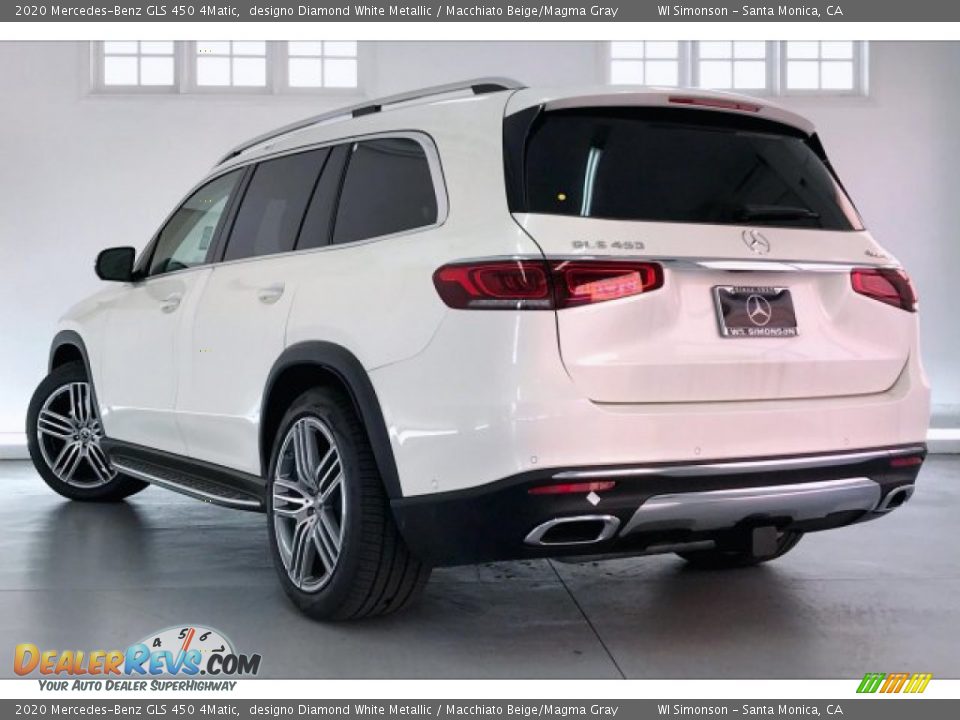 2020 Mercedes-Benz GLS 450 4Matic designo Diamond White Metallic / Macchiato Beige/Magma Gray Photo #2