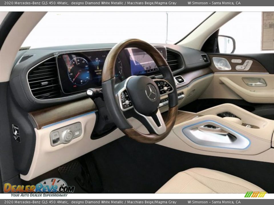 2020 Mercedes-Benz GLS 450 4Matic designo Diamond White Metallic / Macchiato Beige/Magma Gray Photo #4