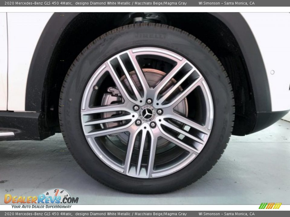 2020 Mercedes-Benz GLS 450 4Matic designo Diamond White Metallic / Macchiato Beige/Magma Gray Photo #9