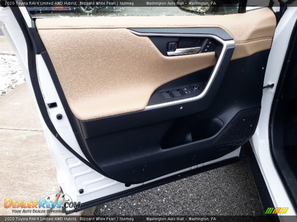 2020 Toyota RAV4 Limited AWD Hybrid Blizzard White Pearl / Nutmeg Photo #26