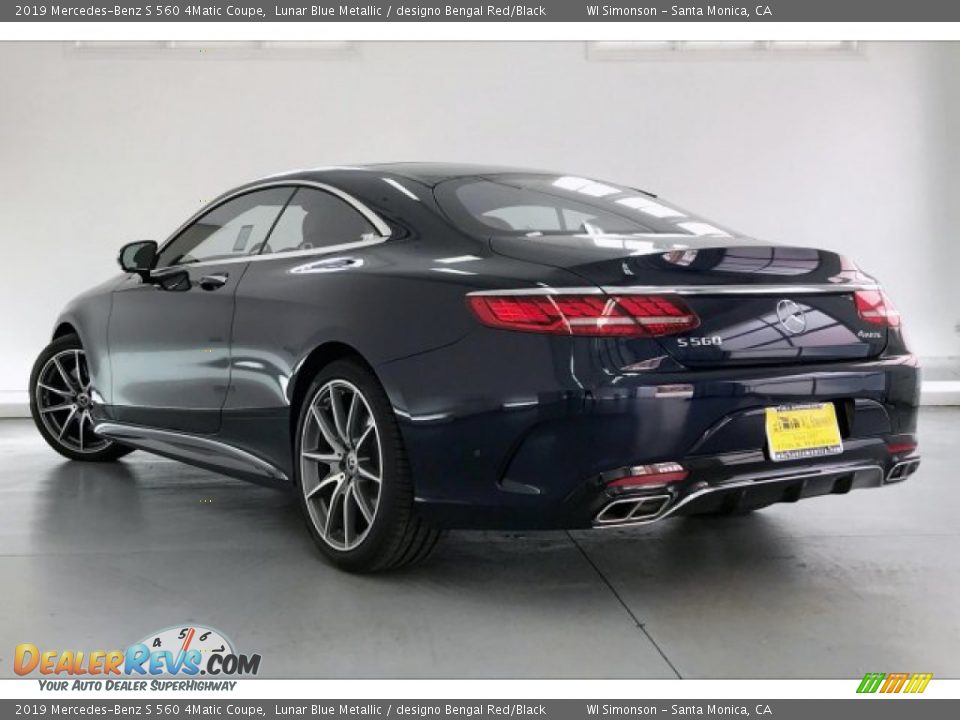 2019 Mercedes-Benz S 560 4Matic Coupe Lunar Blue Metallic / designo Bengal Red/Black Photo #10