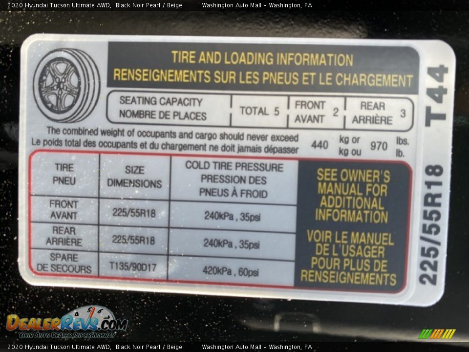 2020 Hyundai Tucson Ultimate AWD Black Noir Pearl / Beige Photo #8