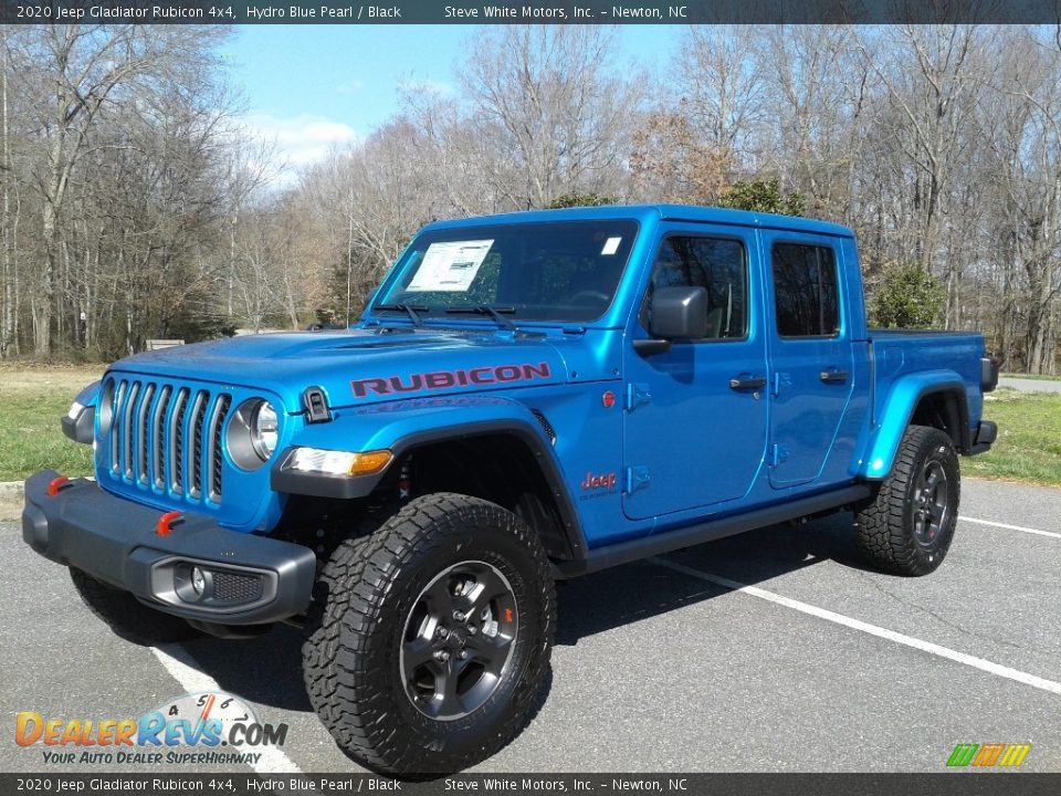 2020 Jeep Gladiator Rubicon 4x4 Hydro Blue Pearl / Black Photo #2