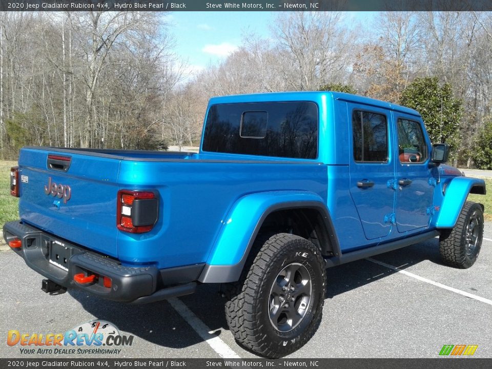 2020 Jeep Gladiator Rubicon 4x4 Hydro Blue Pearl / Black Photo #6