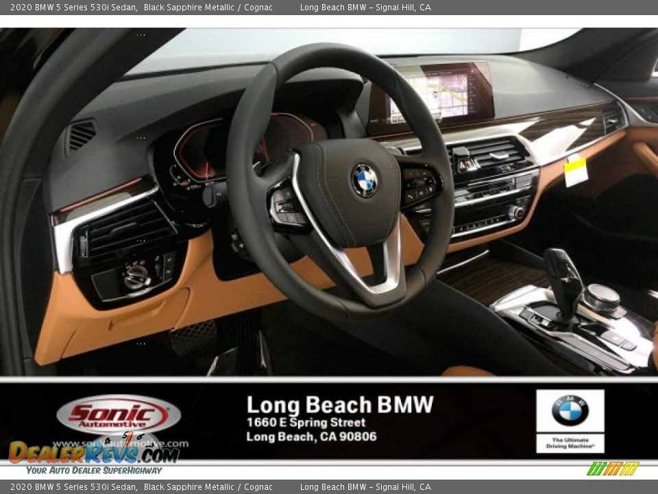 2020 BMW 5 Series 530i Sedan Black Sapphire Metallic / Cognac Photo #4