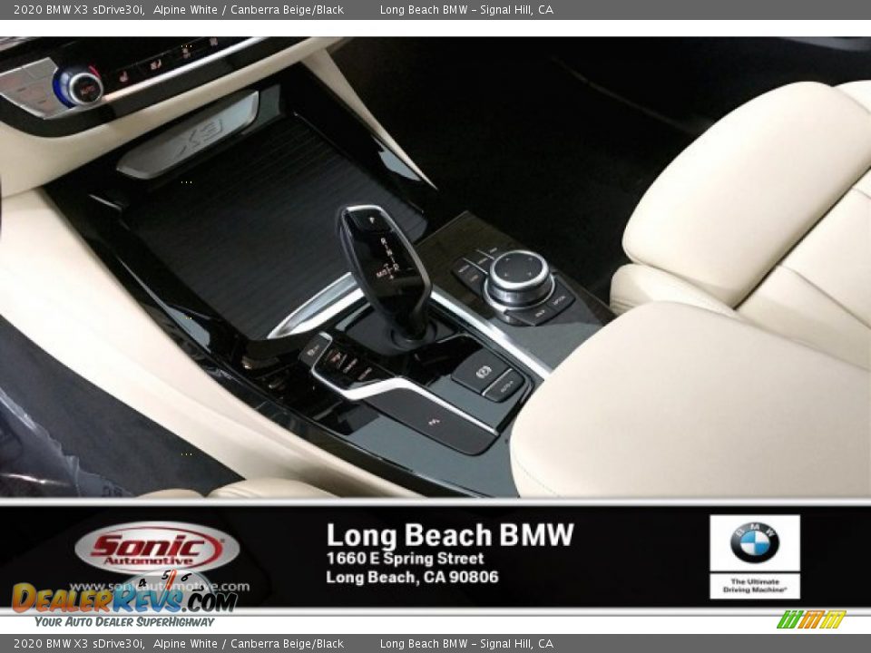 2020 BMW X3 sDrive30i Alpine White / Canberra Beige/Black Photo #6