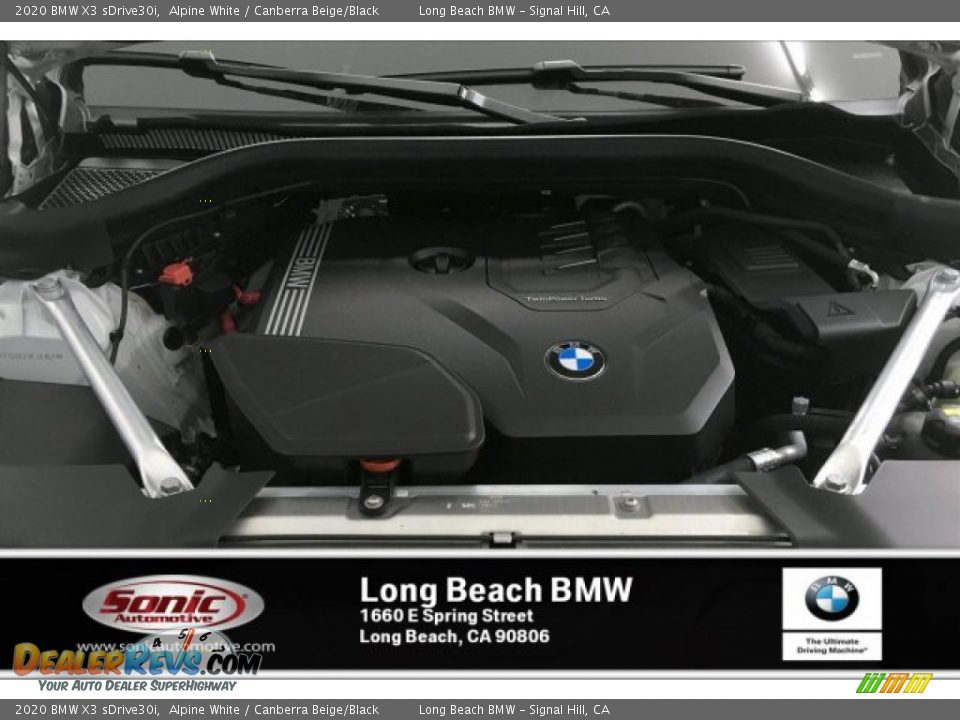 2020 BMW X3 sDrive30i Alpine White / Canberra Beige/Black Photo #8