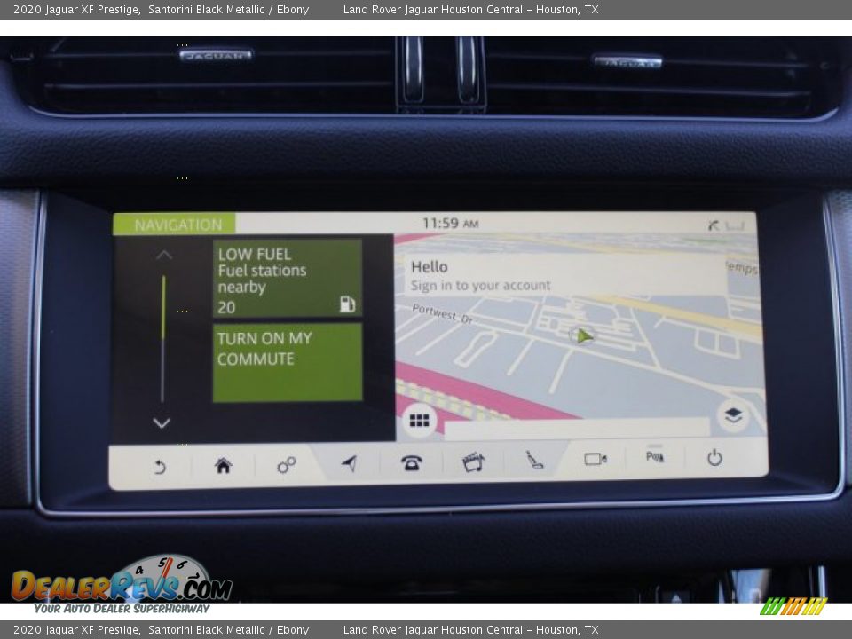 2020 Jaguar XF Prestige Santorini Black Metallic / Ebony Photo #14