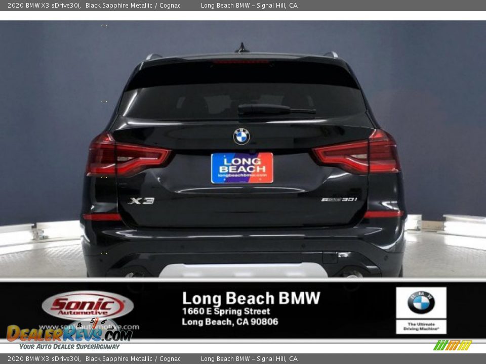 2020 BMW X3 sDrive30i Black Sapphire Metallic / Cognac Photo #3