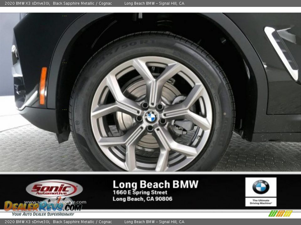 2020 BMW X3 sDrive30i Black Sapphire Metallic / Cognac Photo #9
