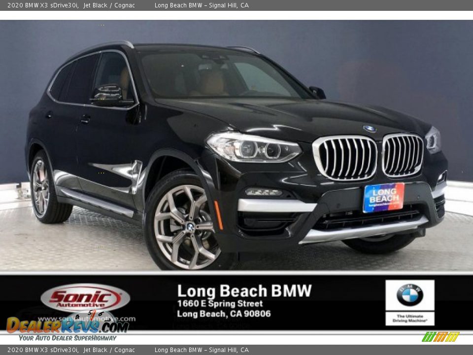2020 BMW X3 sDrive30i Jet Black / Cognac Photo #1