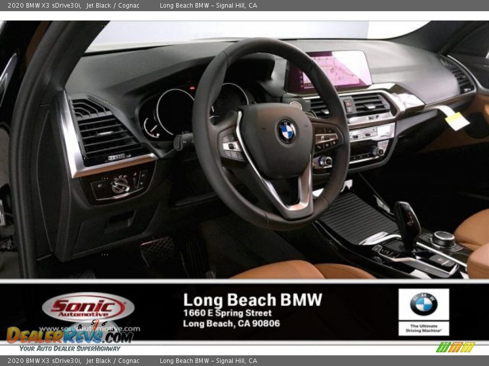 2020 BMW X3 sDrive30i Jet Black / Cognac Photo #4