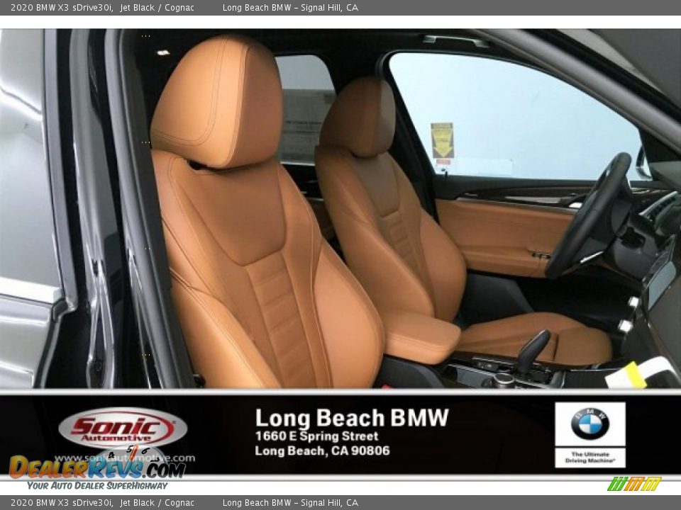2020 BMW X3 sDrive30i Jet Black / Cognac Photo #7