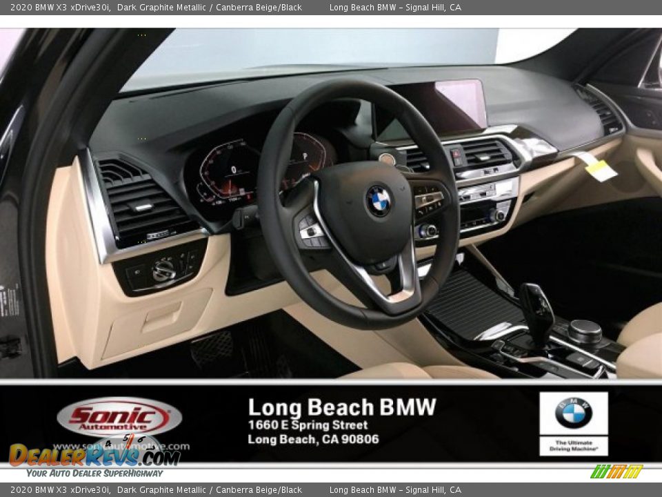 2020 BMW X3 xDrive30i Dark Graphite Metallic / Canberra Beige/Black Photo #4