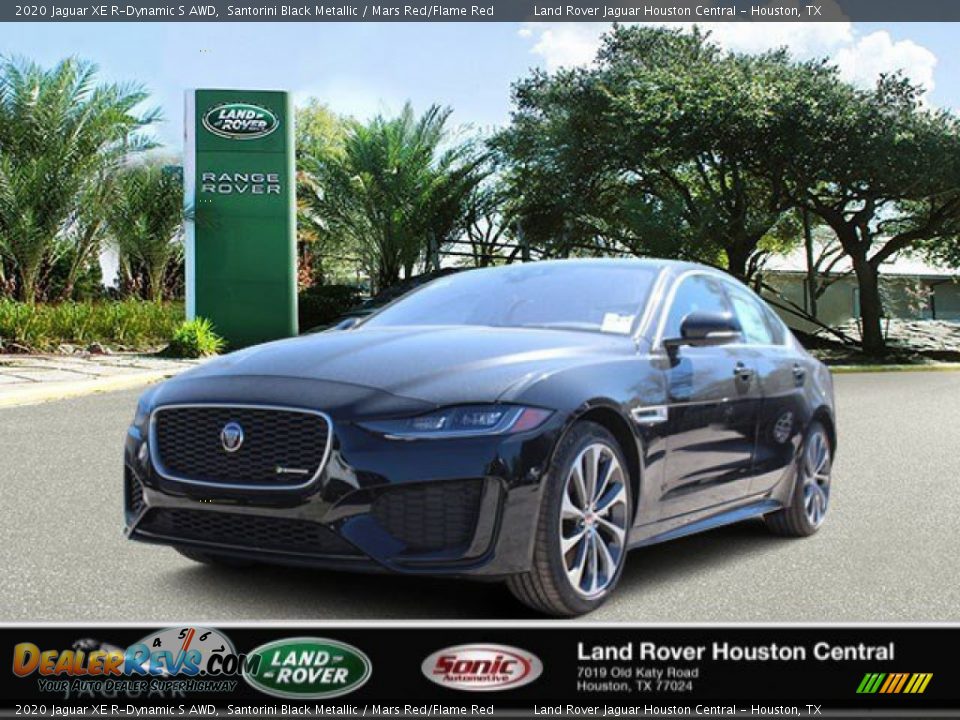 2020 Jaguar XE R-Dynamic S AWD Santorini Black Metallic / Mars Red/Flame Red Photo #1