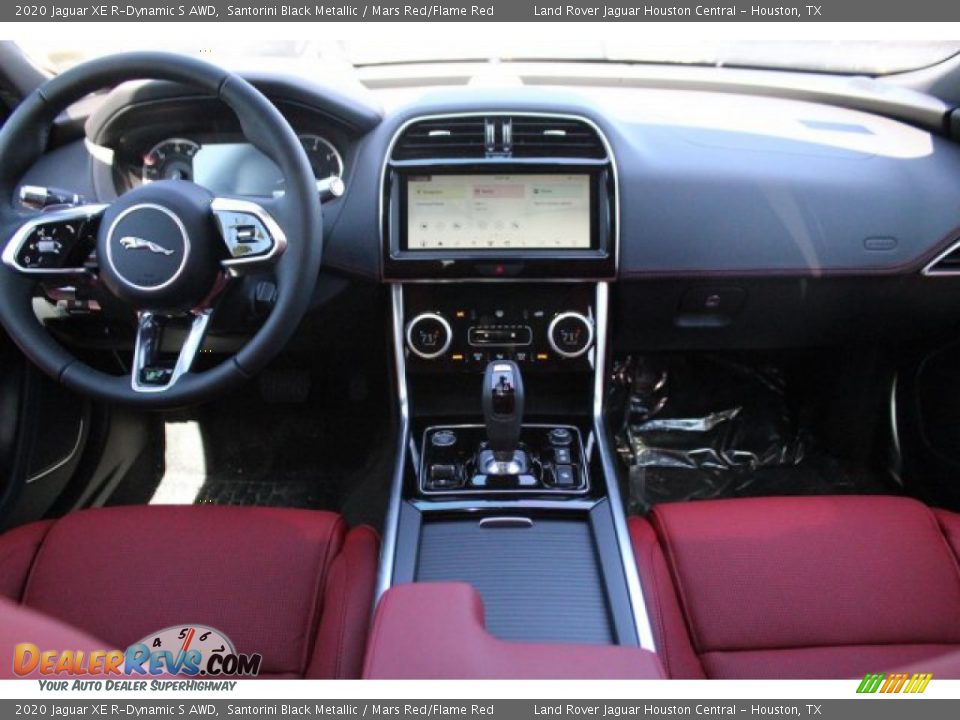 2020 Jaguar XE R-Dynamic S AWD Santorini Black Metallic / Mars Red/Flame Red Photo #4