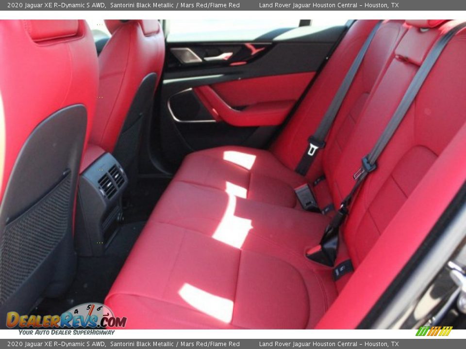 2020 Jaguar XE R-Dynamic S AWD Santorini Black Metallic / Mars Red/Flame Red Photo #5