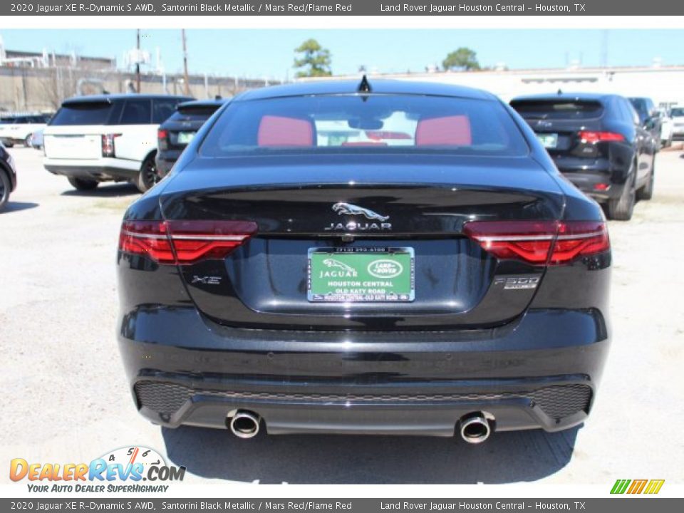 2020 Jaguar XE R-Dynamic S AWD Santorini Black Metallic / Mars Red/Flame Red Photo #7