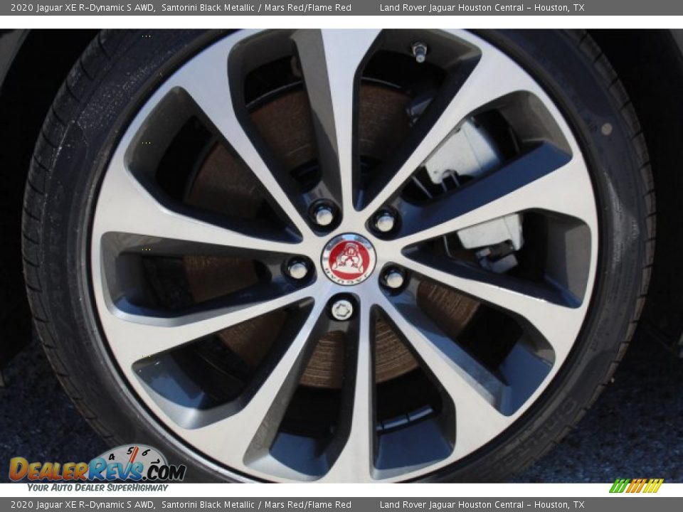 2020 Jaguar XE R-Dynamic S AWD Santorini Black Metallic / Mars Red/Flame Red Photo #9