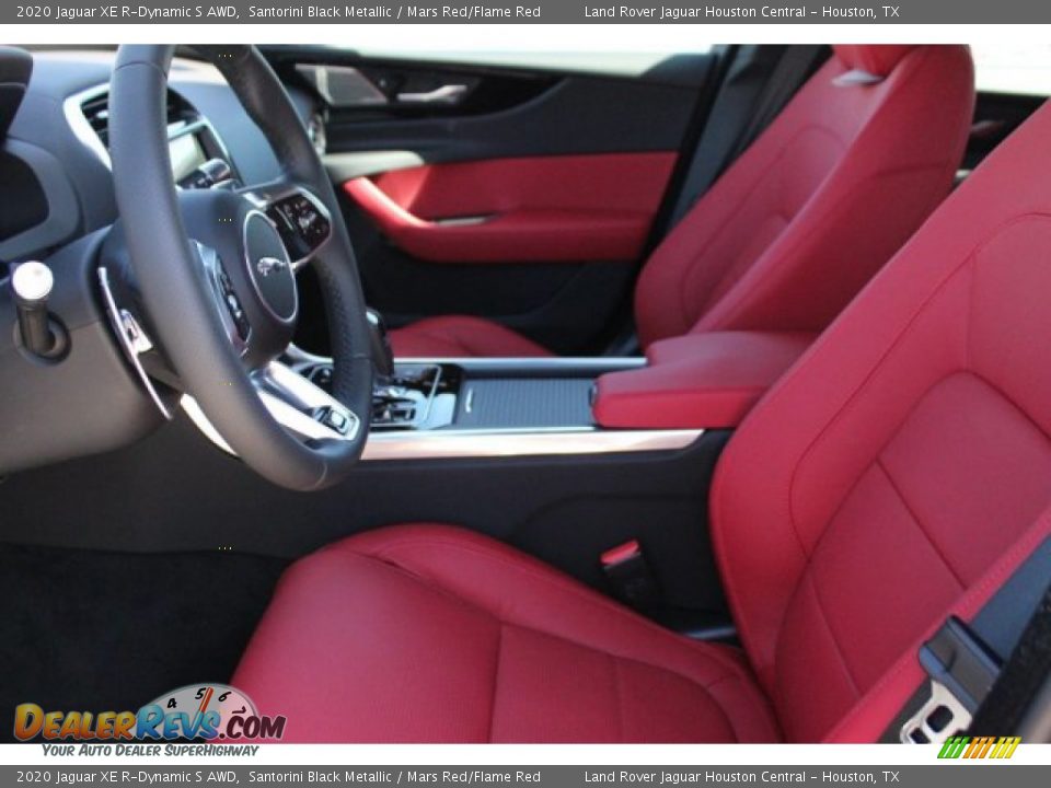 2020 Jaguar XE R-Dynamic S AWD Santorini Black Metallic / Mars Red/Flame Red Photo #13