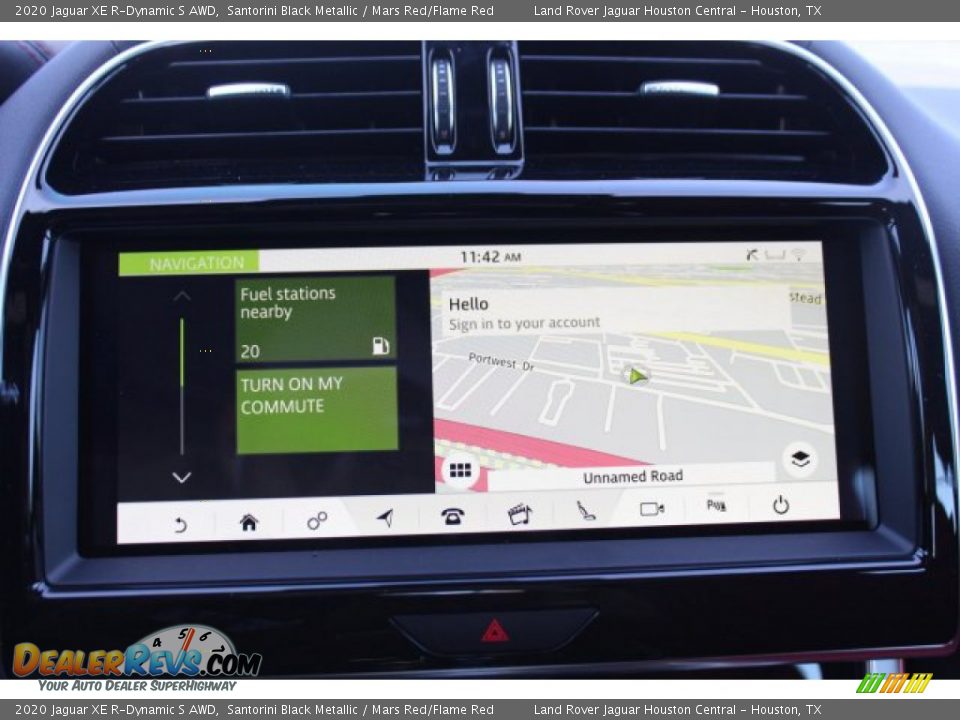 2020 Jaguar XE R-Dynamic S AWD Santorini Black Metallic / Mars Red/Flame Red Photo #14