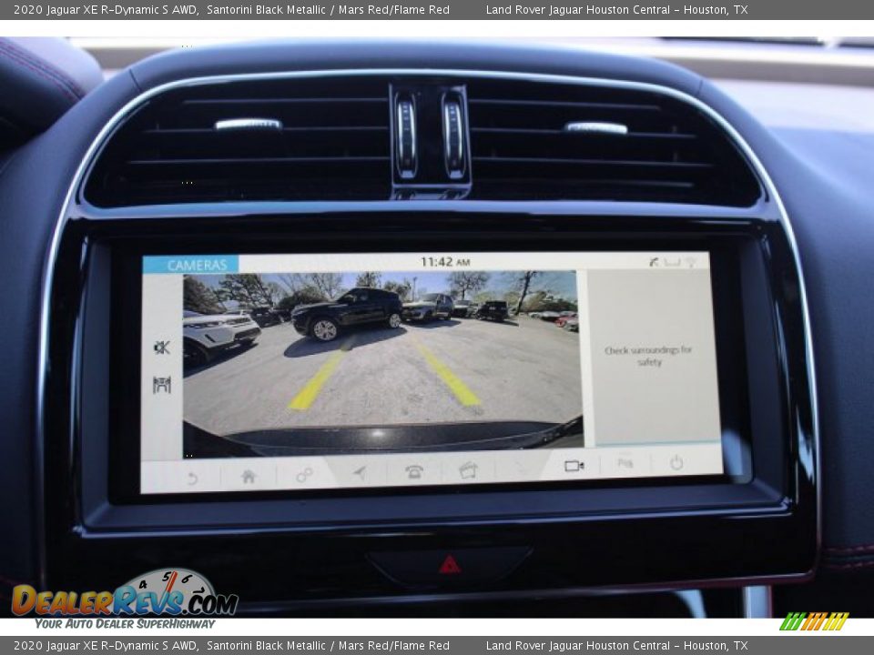 2020 Jaguar XE R-Dynamic S AWD Santorini Black Metallic / Mars Red/Flame Red Photo #15