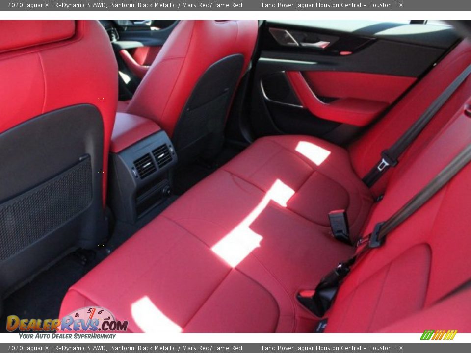 2020 Jaguar XE R-Dynamic S AWD Santorini Black Metallic / Mars Red/Flame Red Photo #27