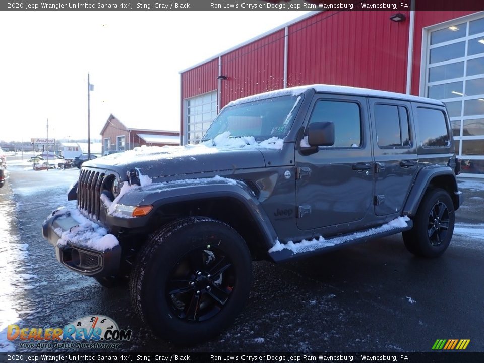 2020 Jeep Wrangler Unlimited Sahara 4x4 Sting-Gray / Black Photo #1