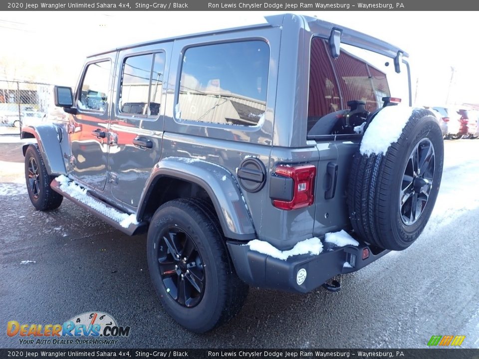 2020 Jeep Wrangler Unlimited Sahara 4x4 Sting-Gray / Black Photo #3